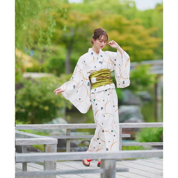 ３点セット ニュアンス柄セパレート２WAY浴衣セット | ad thie | 詳細画像2 