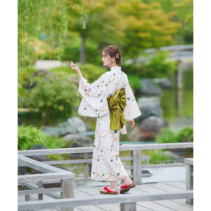 ３点セット ニュアンス柄セパレート２WAY浴衣セット | ad thie | 詳細画像3 