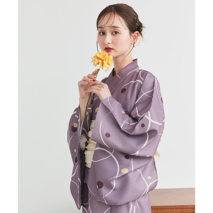 ３点セット ニュアンス柄セパレート２WAY浴衣セット | ad thie | 詳細画像50 