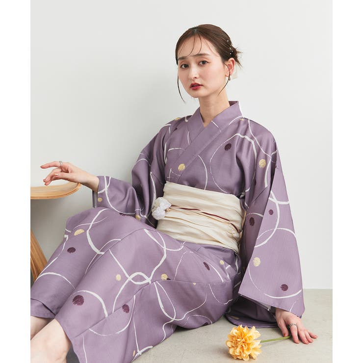 ３点セット ニュアンス柄セパレート２WAY浴衣セット | ad thie | 詳細画像54 