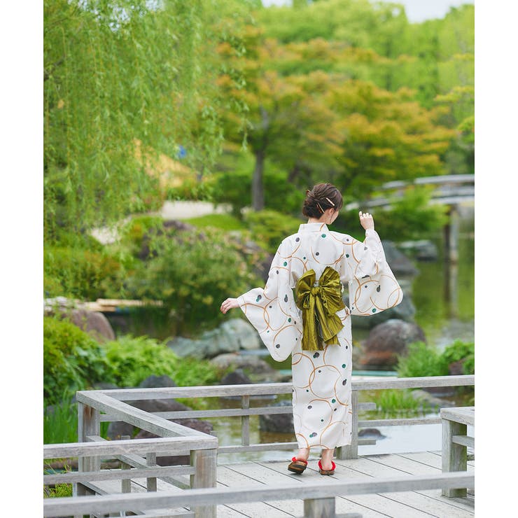 ３点セット ニュアンス柄セパレート２WAY浴衣セット | ad thie | 詳細画像7 