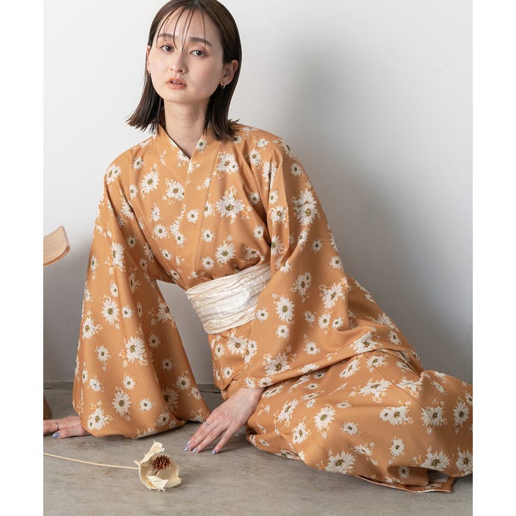 3点セット ひまわり柄セパレート2WAY浴衣セット[品番