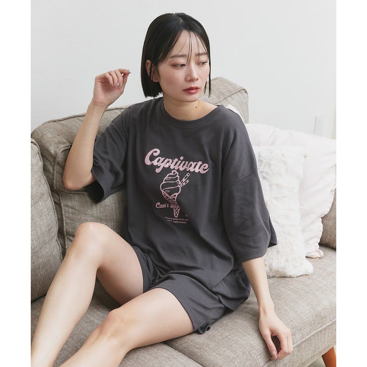 アイスクリームプリント スムースショートパンツルームウェア | ad thie | 詳細画像13 