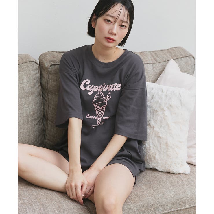 アイスクリームプリント スムースショートパンツルームウェア | ad thie | 詳細画像14 