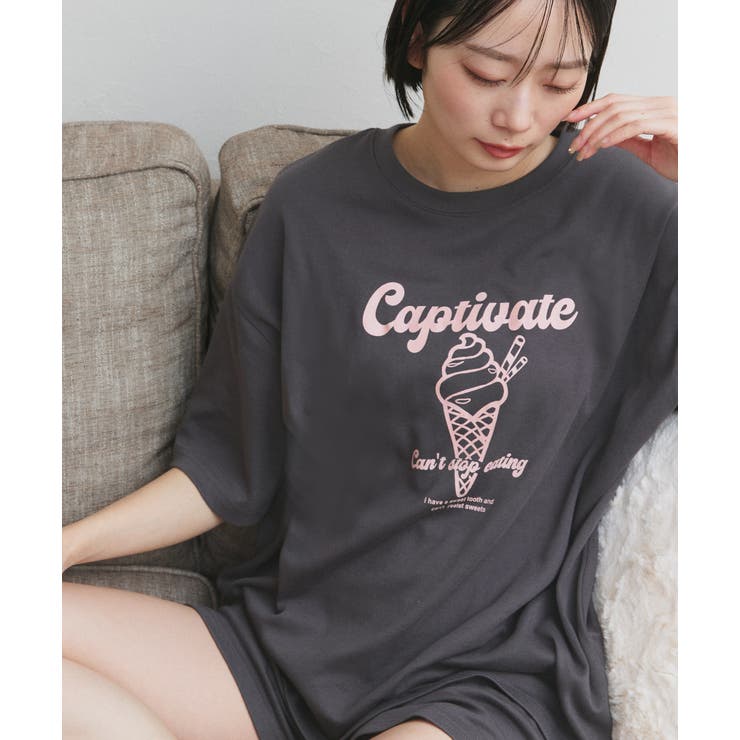 アイスクリームプリント スムースショートパンツルームウェア | ad thie | 詳細画像17 