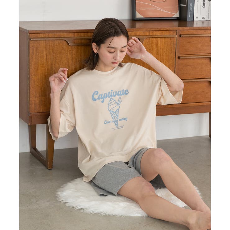 アイスクリームプリント スムースショートパンツルームウェア | ad thie | 詳細画像25 