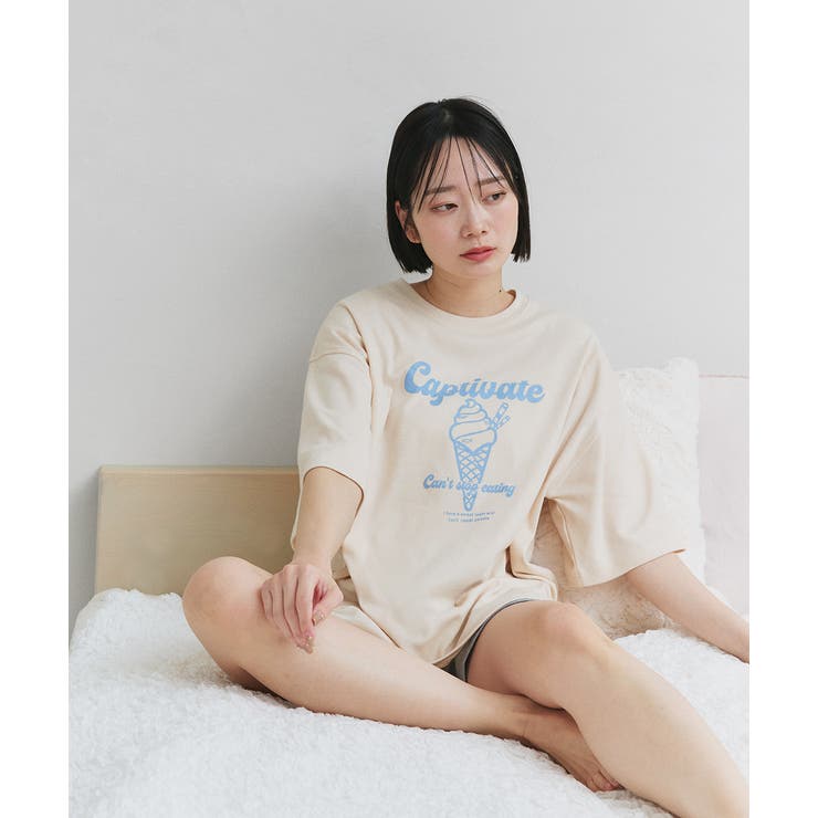 アイスクリームプリント スムースショートパンツルームウェア | ad thie | 詳細画像30 