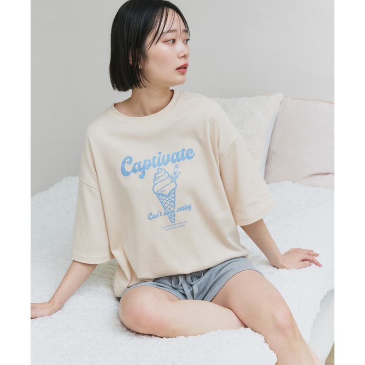 アイスクリームプリント スムースショートパンツルームウェア | ad thie | 詳細画像32 