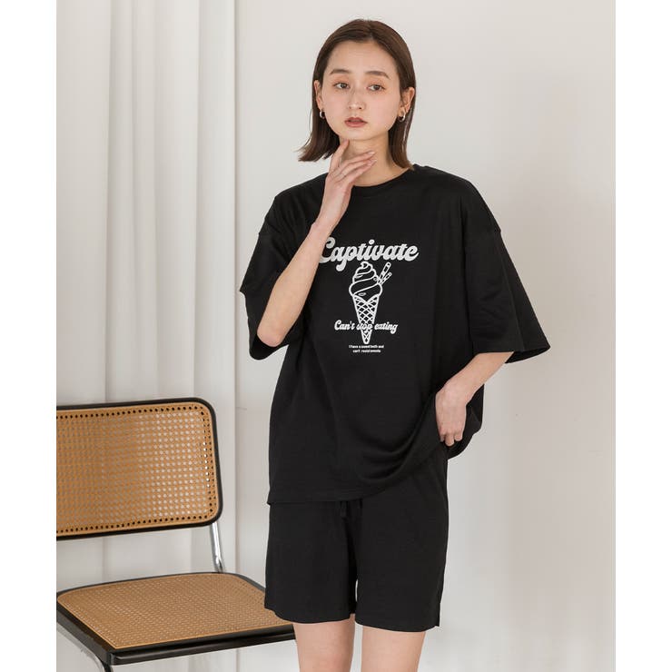 アイスクリームプリント スムースショートパンツルームウェア | ad thie | 詳細画像35 