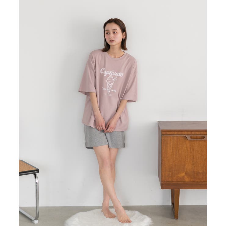 アイスクリームプリント スムースショートパンツルームウェア | ad thie | 詳細画像39 