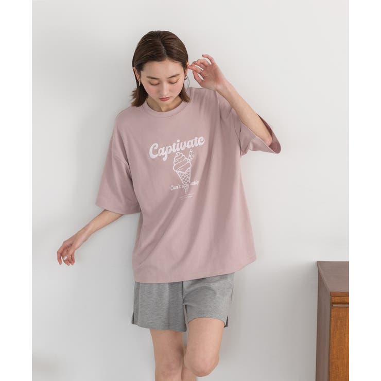 アイスクリームプリント スムースショートパンツルームウェア | ad thie | 詳細画像41 