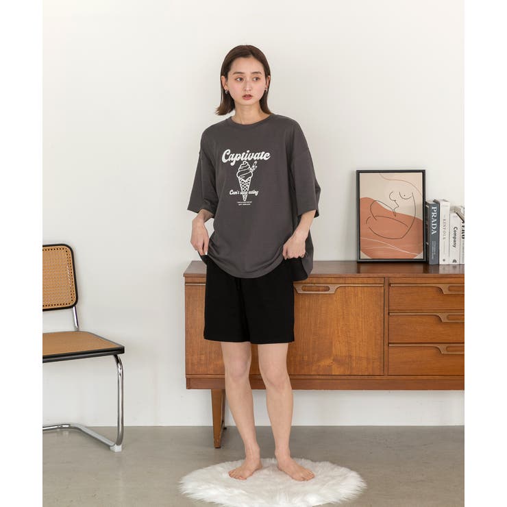 アイスクリームプリント スムースショートパンツルームウェア | ad thie | 詳細画像45 