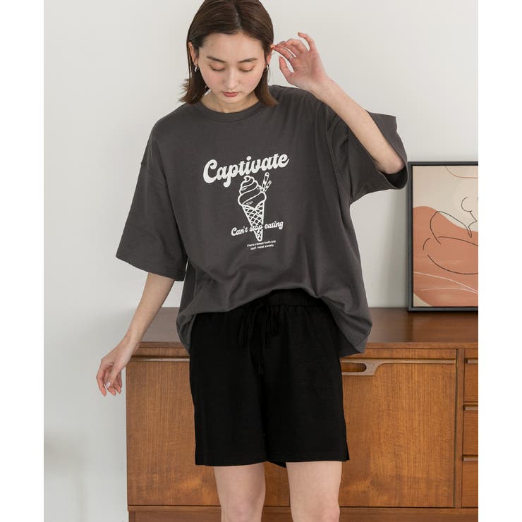 アイスクリームプリント スムースショートパンツルームウェア | ad thie | 詳細画像46 