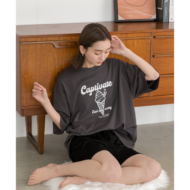 アイスクリームプリント スムースショートパンツルームウェア | ad thie | 詳細画像47 