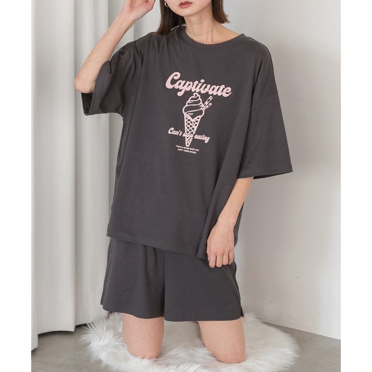 アイスクリームプリント スムースショートパンツルームウェア | ad thie | 詳細画像5 