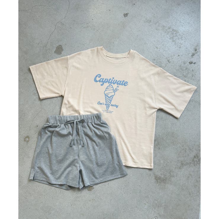 アイスクリームプリント スムースショートパンツルームウェア | ad thie | 詳細画像66 