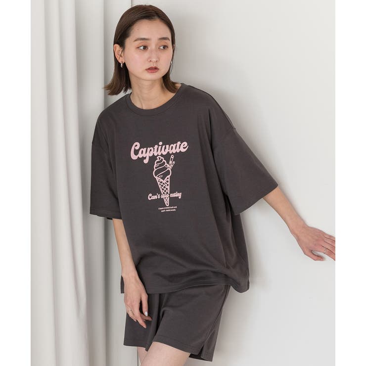 アイスクリームプリント スムースショートパンツルームウェア | ad thie | 詳細画像7 