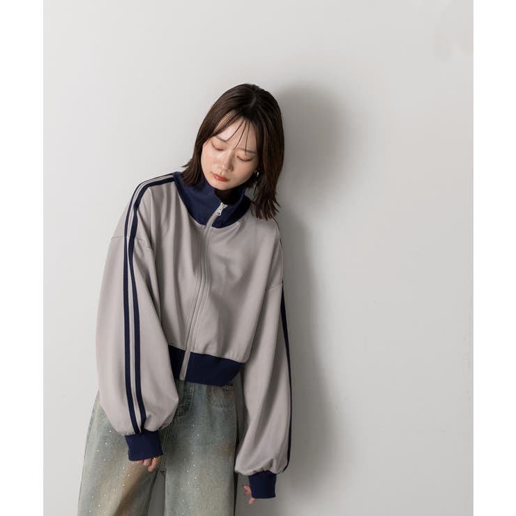 ショート丈 トラックジャケット | ad thie | 詳細画像25 