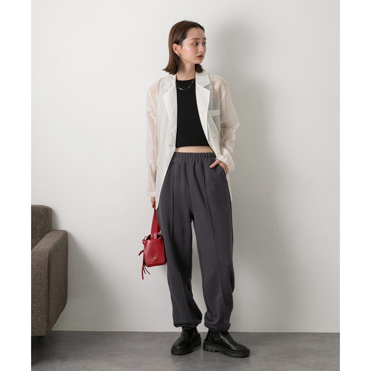 ピンタック スエットジョガーパンツ | ad thie | 詳細画像48 