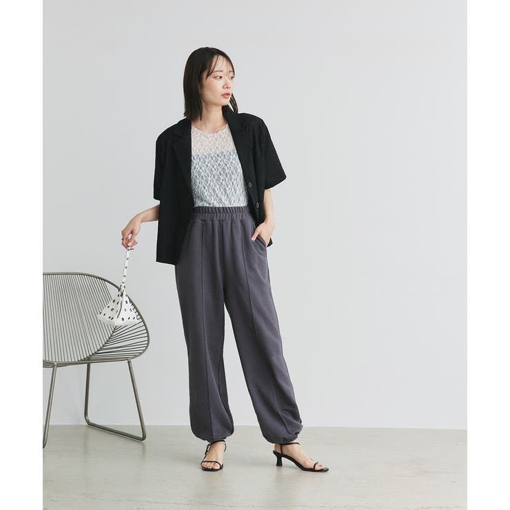 ピンタック スエットジョガーパンツ | ad thie | 詳細画像8 