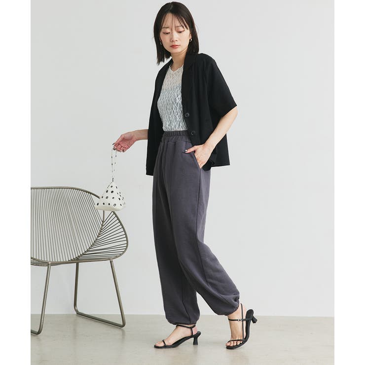 ピンタック スエットジョガーパンツ | ad thie | 詳細画像9 