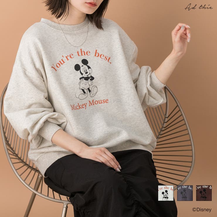 ≪Mickey Mouse≫ 裏毛ビッグプルオーバー | ad thie | 詳細画像1 