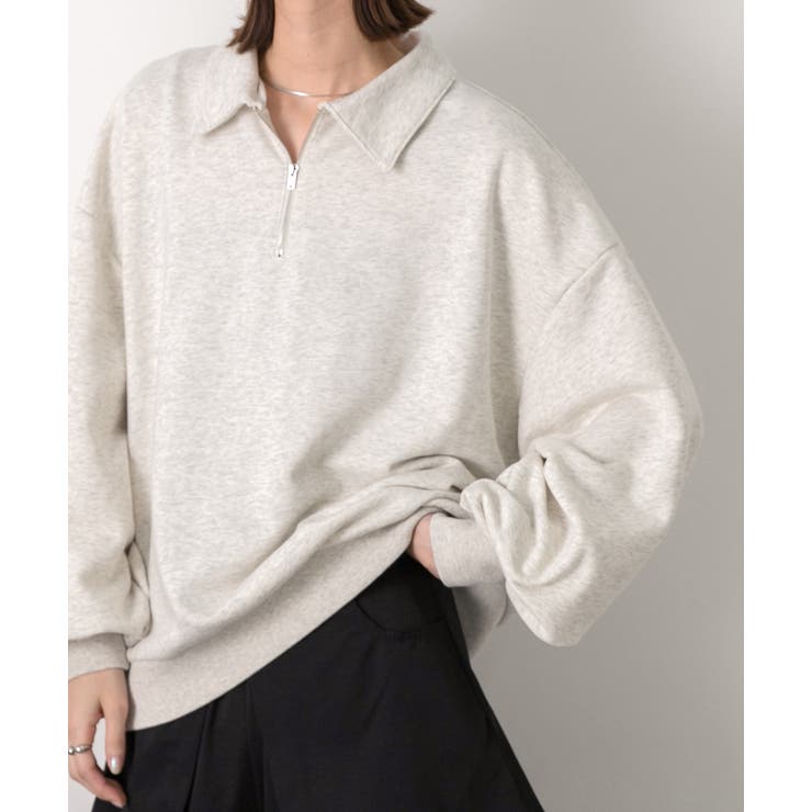 襟付き・ハーフジップ プルオーバー | ad thie | 詳細画像10 