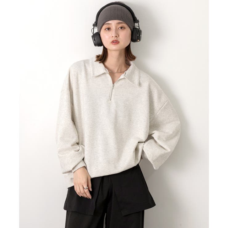 襟付き・ハーフジップ プルオーバー | ad thie | 詳細画像11 