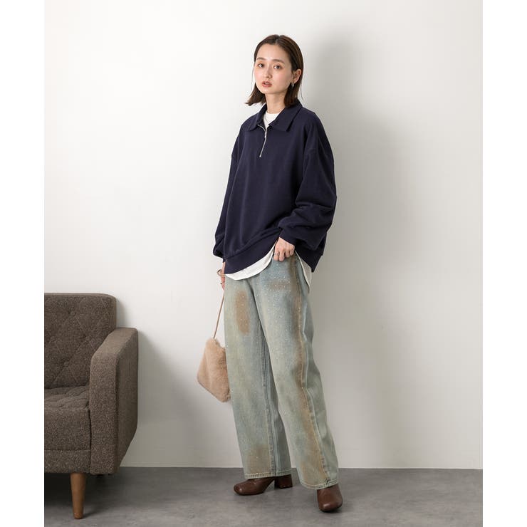 襟付き・ハーフジップ プルオーバー | ad thie | 詳細画像13 