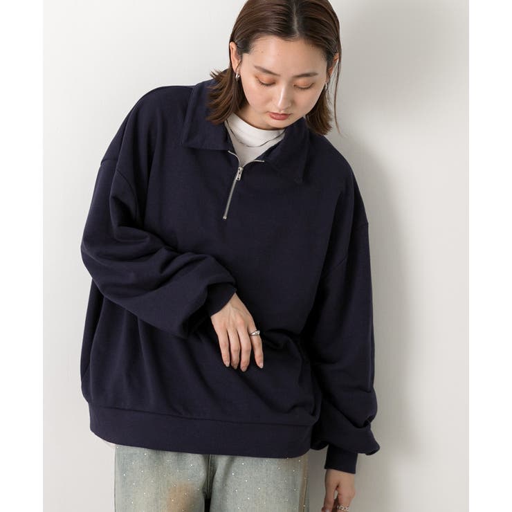 襟付き・ハーフジップ プルオーバー | ad thie | 詳細画像15 