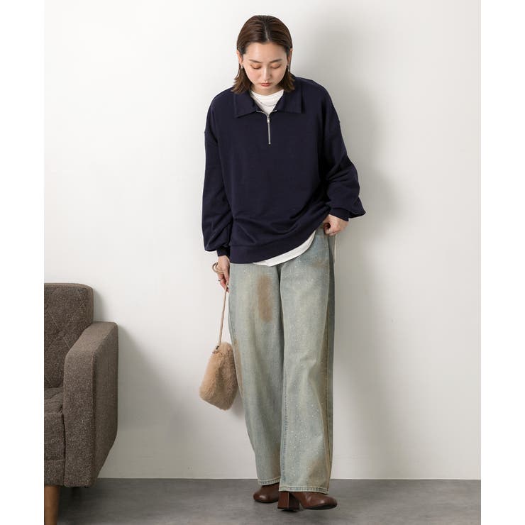 襟付き・ハーフジップ プルオーバー | ad thie | 詳細画像19 