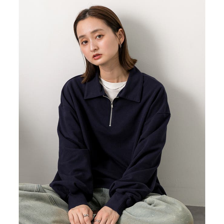 襟付き・ハーフジップ プルオーバー | ad thie | 詳細画像22 