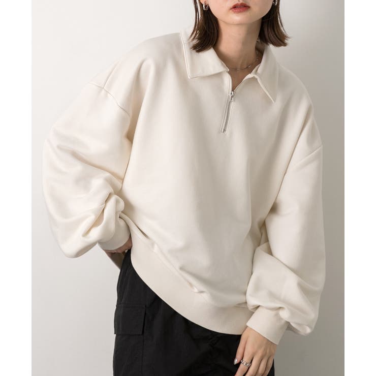 襟付き・ハーフジップ プルオーバー | ad thie | 詳細画像31 