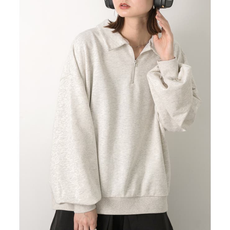 襟付き・ハーフジップ プルオーバー | ad thie | 詳細画像5 