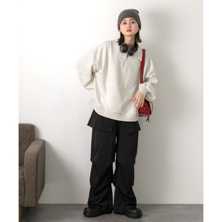 襟付き・ハーフジップ プルオーバー | ad thie | 詳細画像9 
