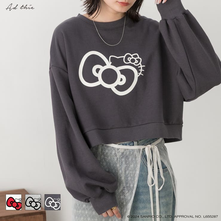 ≪HELLO KITTY≫ リボンデザインショートプルオーバー | ad thie | 詳細画像1 