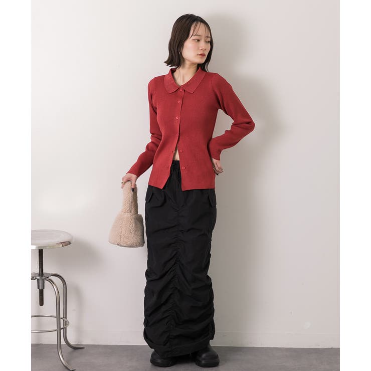 ラメニット・襟付き コンパクトカーディガン | ad thie | 詳細画像41 