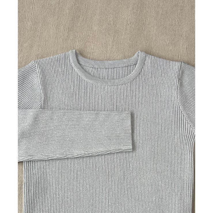 クルーネック ラメニットプルオーバー | ad thie | 詳細画像95 