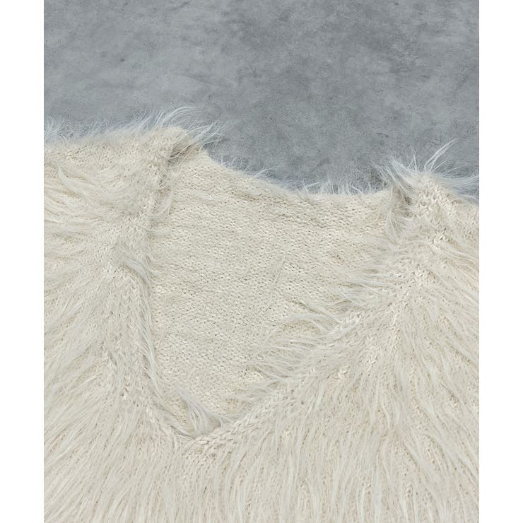 ふんわりシャギー ニットベスト | ad thie | 詳細画像56 