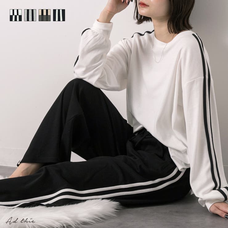 サイドライン スムースルームウエア | ad thie | 詳細画像1 