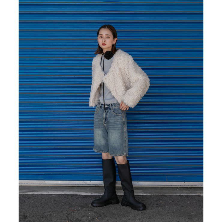 ショート丈 プードルアウター | ad thie | 詳細画像18 