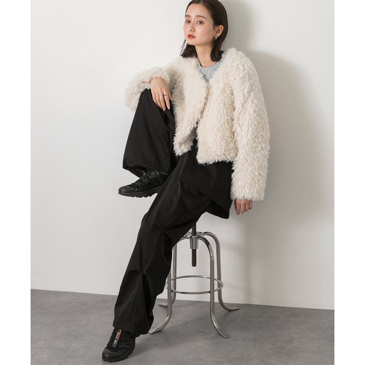 ショート丈 プードルアウター | ad thie | 詳細画像9 