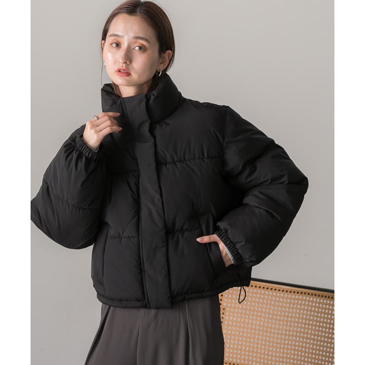 スタンドカラー ショート中綿パディングブルゾン | ad thie | 詳細画像21 