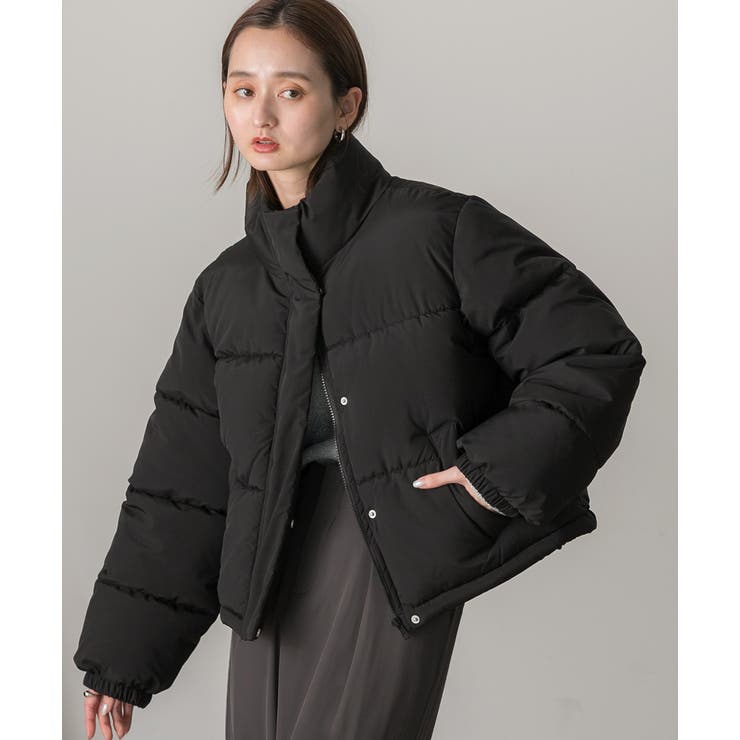 スタンドカラー ショート中綿パディングブルゾン | ad thie | 詳細画像22 