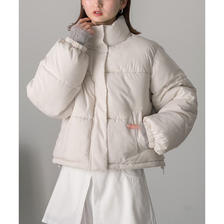 スタンドカラー ショート中綿パディングブルゾン | ad thie | 詳細画像43 