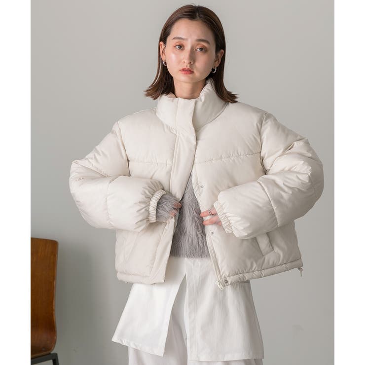 スタンドカラー ショート中綿パディングブルゾン | ad thie | 詳細画像44 