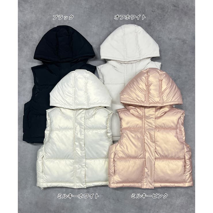 フード付き中綿ショートベスト | ad thie | 詳細画像61 