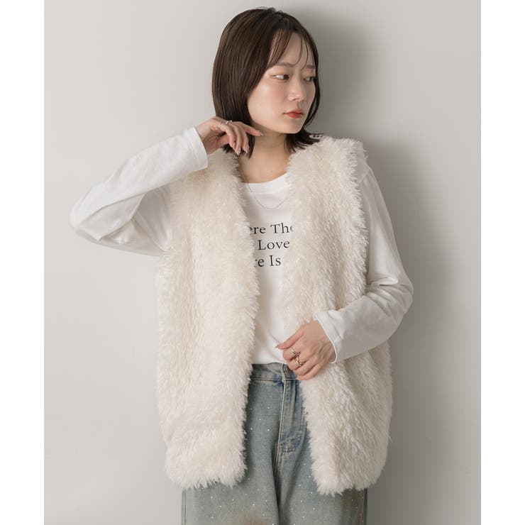 プードルファーベスト[品番：ADEW0004564]｜ad thie（アドティエ）の