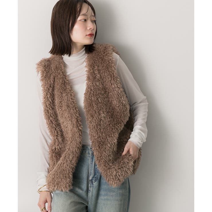 プードルファーベスト[品番：ADEW0004564]｜ad thie（アドティエ）の