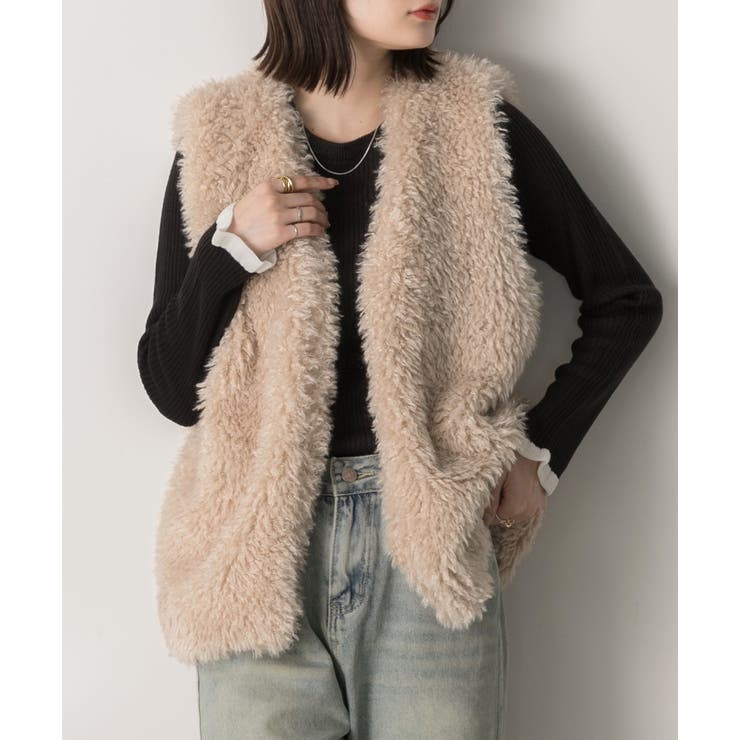 プードルファーベスト[品番：ADEW0004564]｜ad thie（アドティエ）の